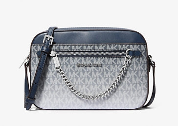 Bolsa- Michael Kors Bandolera Jet Set en Lona con Logo Degradado Logrado Original