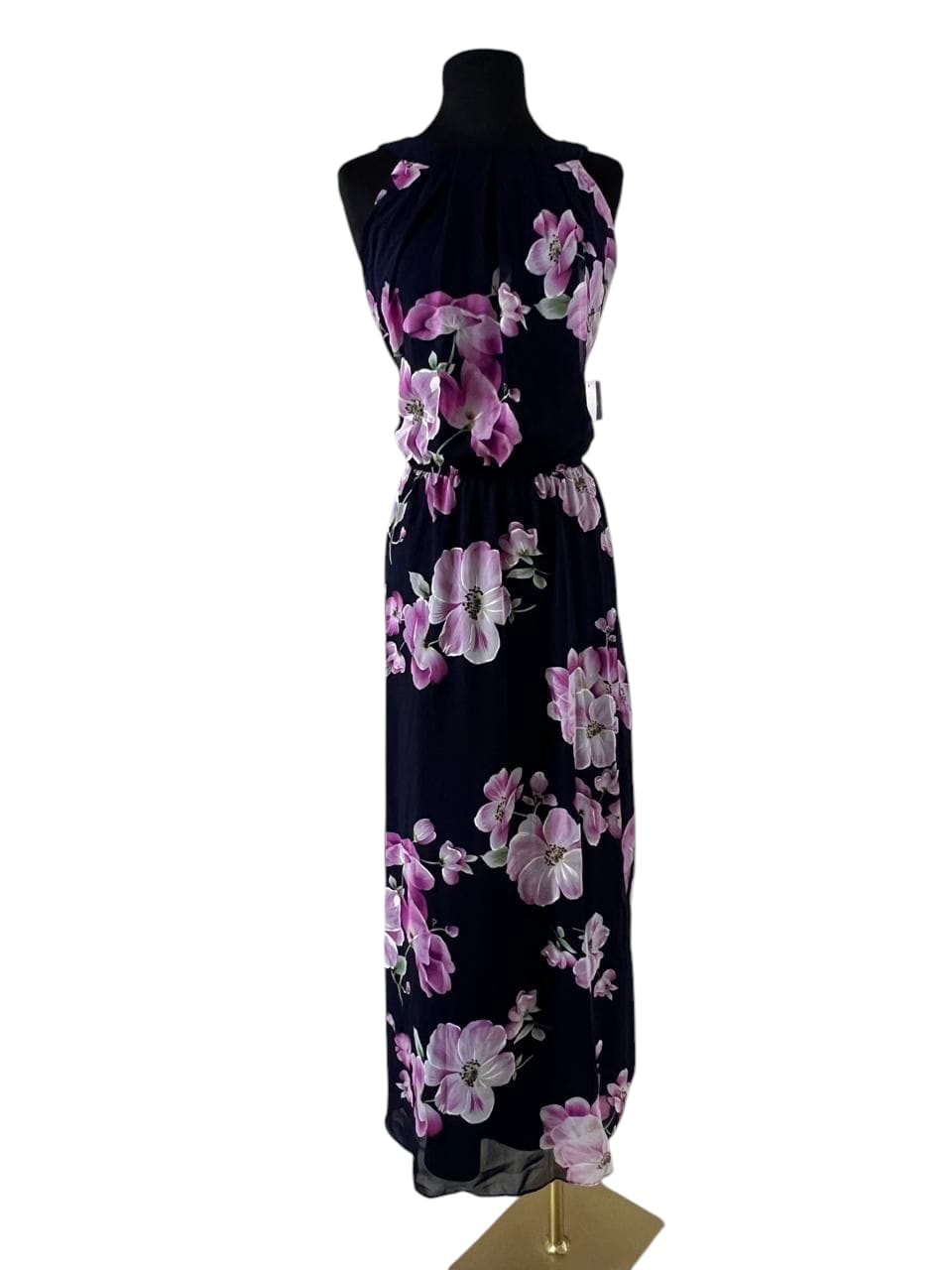 Vestido Azul Flores Talla 12